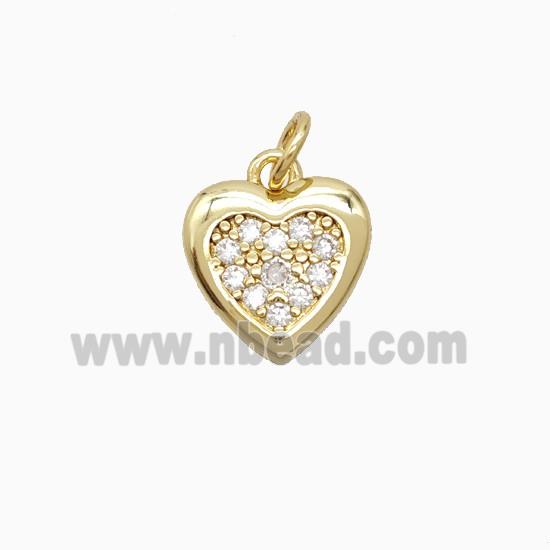 Copper Pendant Pave Zircon, Gold Plated