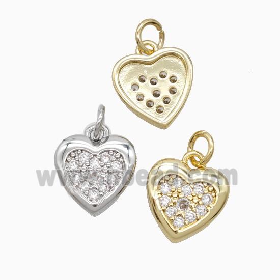 Copper Pendant Pave Zircon, Gold Plated