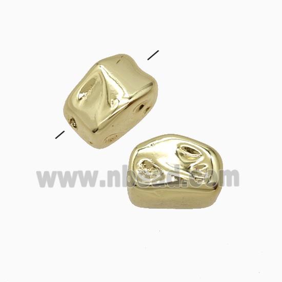 Copper Pendant Pave Zircon, Gold Plated