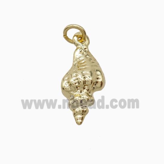 Copper Pendant Pave Zircon, Gold Plated