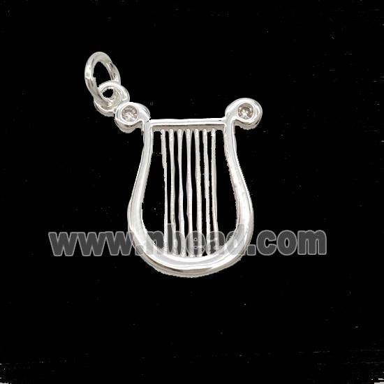 Copper Pendant Pave Zircon, Gold Plated