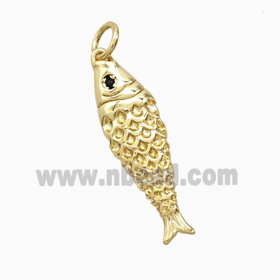 Copper Pendant Pave Zircon, Gold Plated