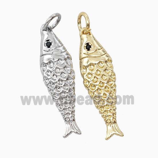 Copper Pendant Pave Zircon, Gold Plated