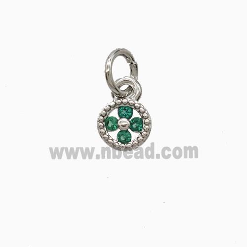 Copper Pendant Pave Zircon, Gold Plated