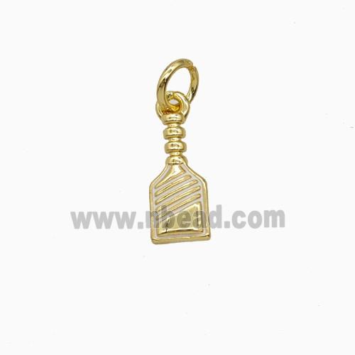 Copper Pendant Pave Zircon, Gold Plated