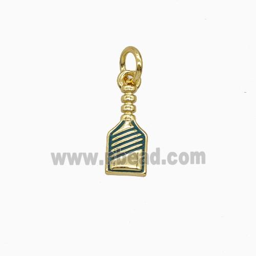 Copper Pendant Pave Zircon, Gold Plated