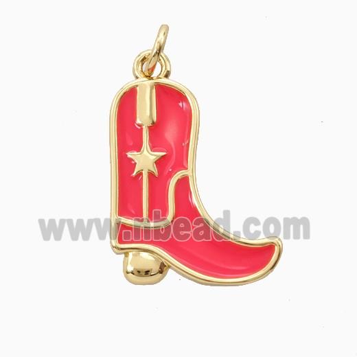 Copper Pendant Pave Zircon, Gold Plated