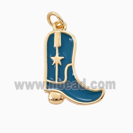 Copper Pendant Pave Zircon, Gold Plated