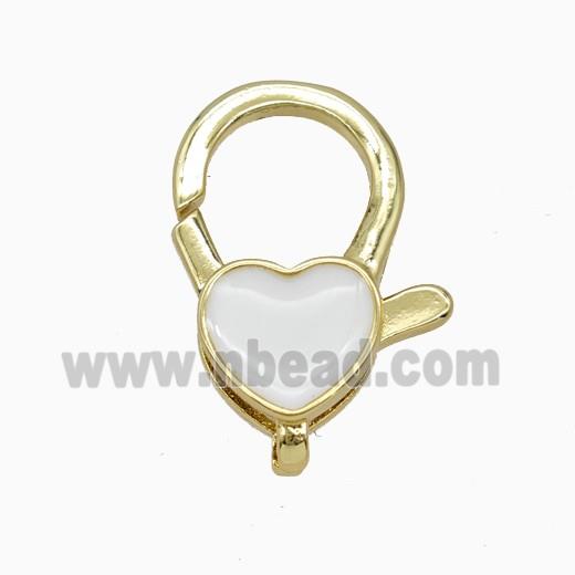 Copper Clasp Pave Zircon, Gold Plated