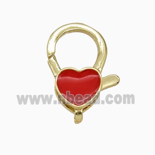 Copper Clasp Pave Zircon, Gold Plated