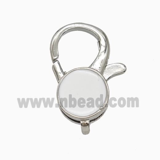 Copper Clasp Pave Zircon, Gold Plated