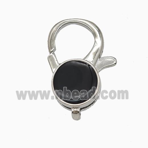 Copper Clasp Pave Zircon, Gold Plated