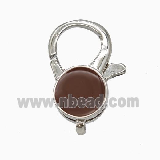 Copper Clasp Pave Zircon, Gold Plated