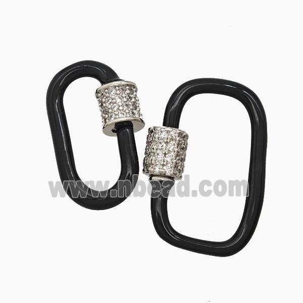 Copper Clasp Pave Zircon, Gold Plated