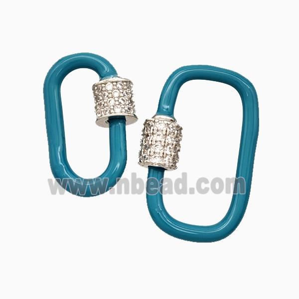 Copper Clasp Pave Zircon, Gold Plated