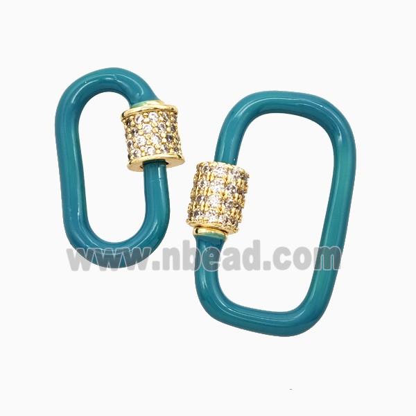 Copper Clasp Pave Zircon, Gold Plated