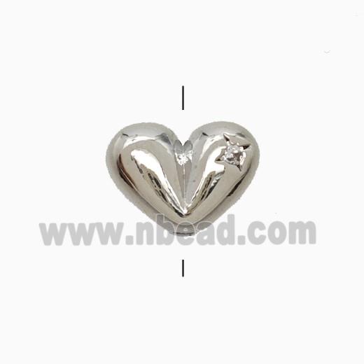 Copper Connector Clasp, Platinum Plated