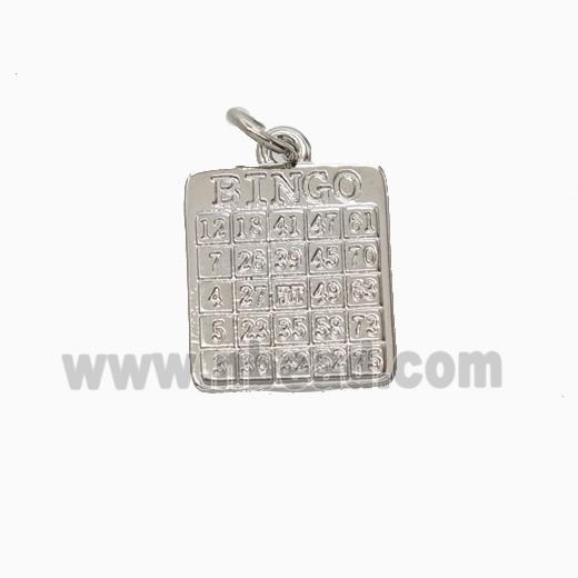 Copper Pendant, Platinum Plated