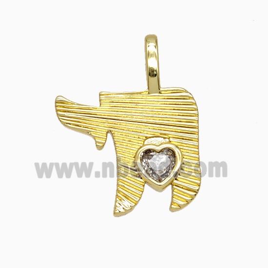 Copper Pendant, Platinum Plated