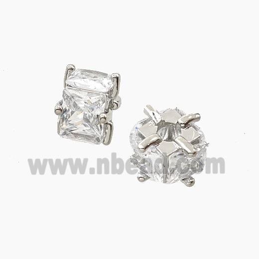 Cubic Zirconia Cube Beads