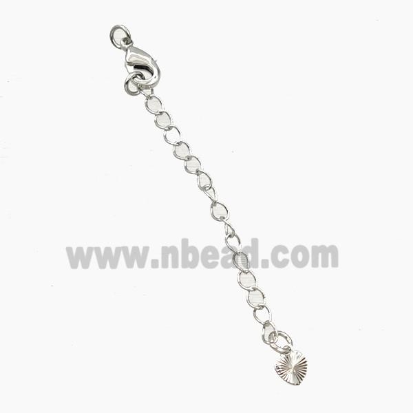Copper Necklace Extender Platinum Plated