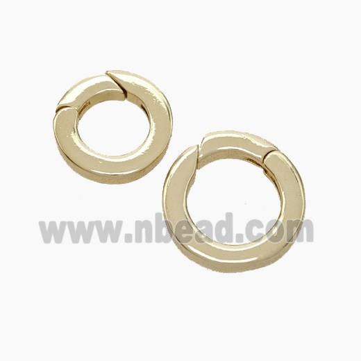 Copper Carabiner Clasp Circle Gold Plated
