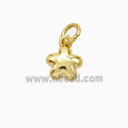 Copper Flower Pendant Gold Plated
