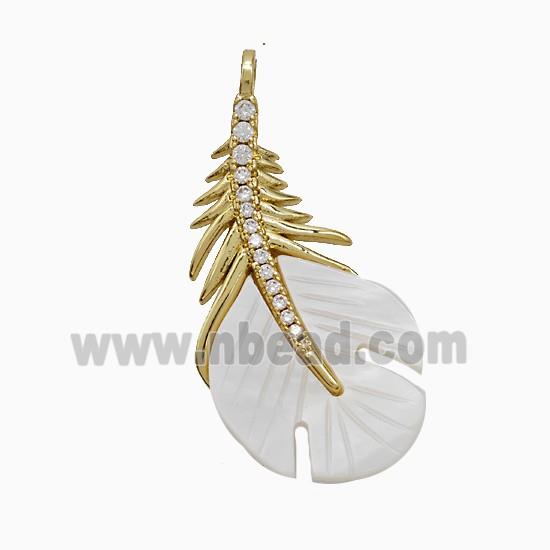 Enamel Copper Pendant, Gold Plated