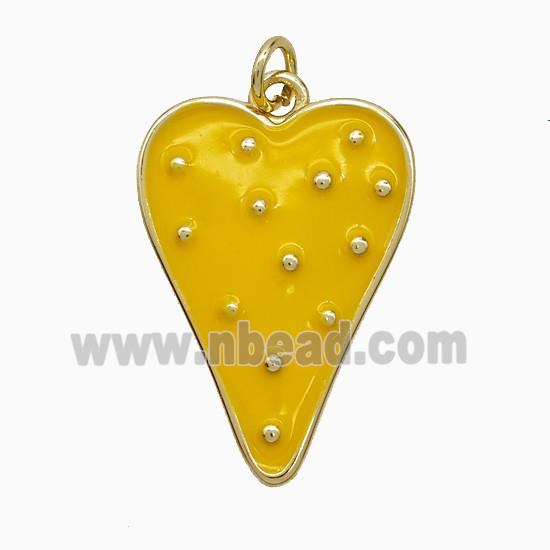 Enamel Copper Pendant, Gold Plated