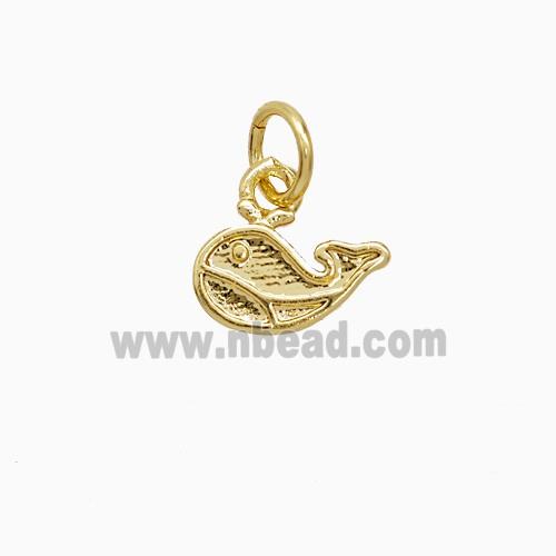 Copper Pendant Pave Zircon, Gold Plated