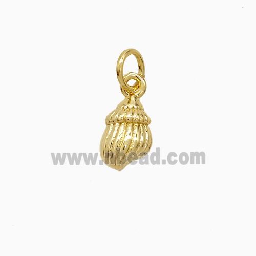 Copper Pendant Pave Zircon, Gold Plated