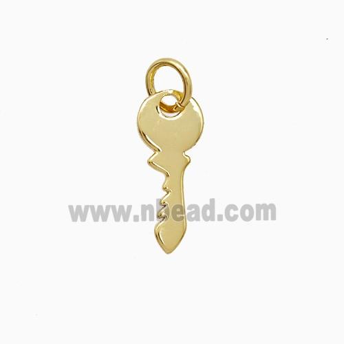 Copper Pendant Pave Zircon, Gold Plated