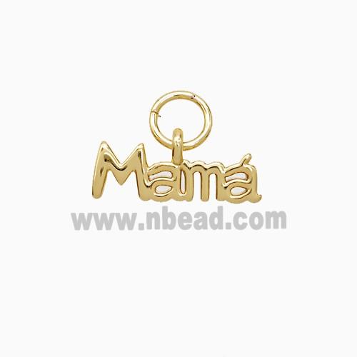 Copper Pendant Pave Zircon, Gold Plated