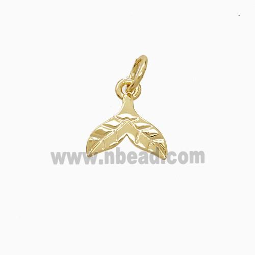 Copper Pendant Pave Zircon, Gold Plated