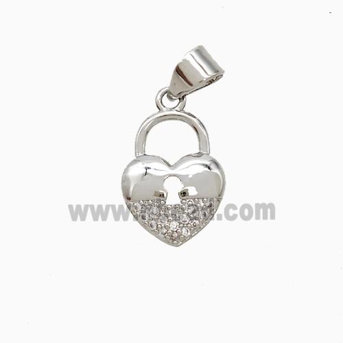 Copper Pendant Pave Zircon, Gold Plated
