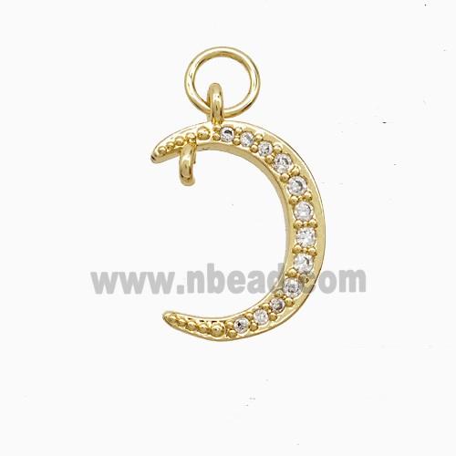 Copper Pendant Pave Zircon, Gold Plated