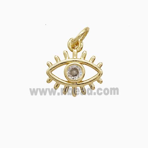 Copper Pendant Pave Zircon, Gold Plated