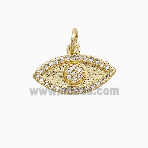 Copper Pendant Pave Zircon, Gold Plated