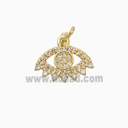 Copper Pendant Pave Zircon, Gold Plated