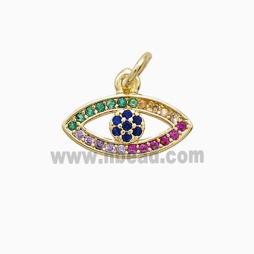 Copper Pendant Pave Zircon, Gold Plated