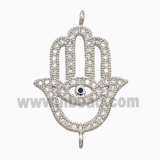 Copper Connector Pave Zircon, Gold Plated