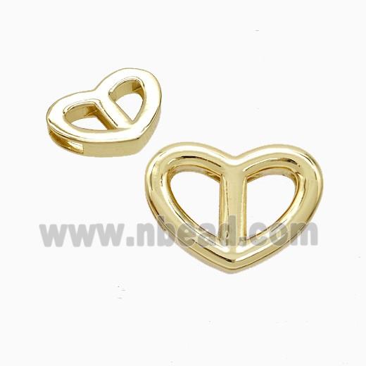 Copper Pendant Pave Zircon, Gold Plated