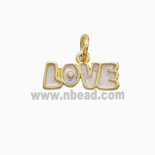Enamel Copper Pendant, Gold Plated