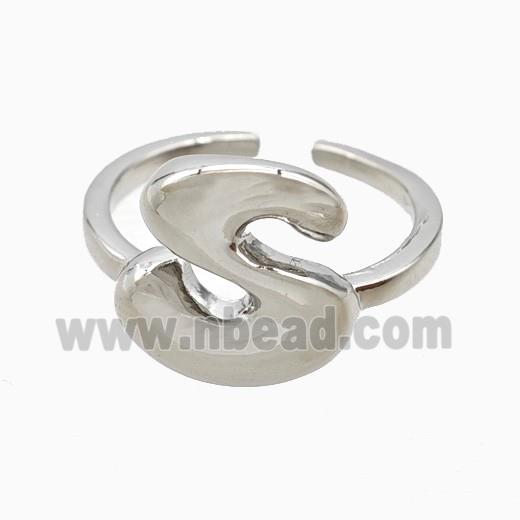 Copper S Rings Platinum Plated