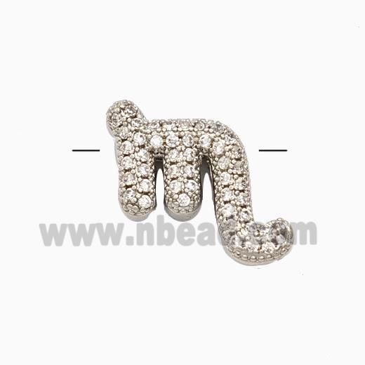 Copper Symbols Pendant Pave Zirconia Zodiac Scorpio Platinum Plated