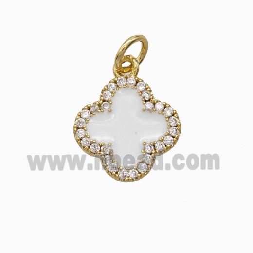 Copper Pendant Pave Zircon, Gold Plated