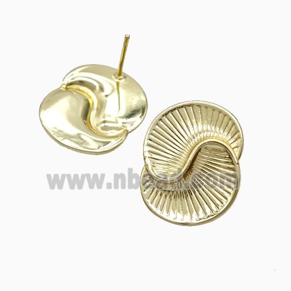Copper Stud Earrings Gold Plated