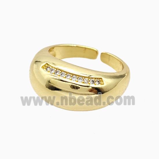 Copper Rings Pave Zirconia 18K Gold Plated