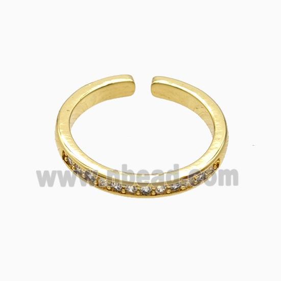 Copper Rings Pave Zirconia 18K Gold Plated