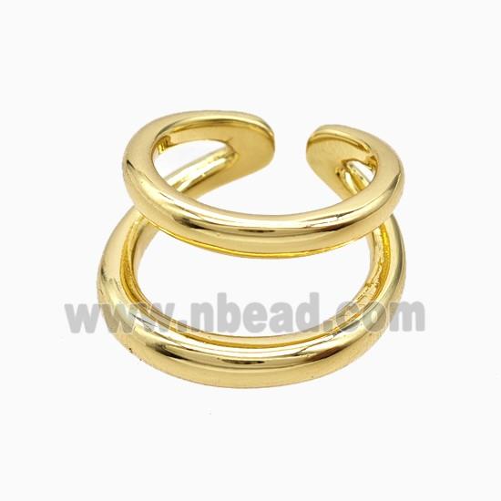 Copper Rings 18K Gold Plated
